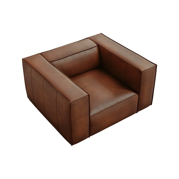 Konjaka brūnas ādas krēsls Madame – Windsor & Co Sofas-image-3