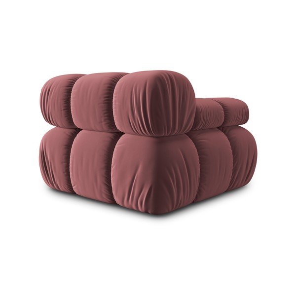 Rozā samta modulārais dīvāns (ar kreiso stūri) Bellis – Micadoni Home-image-4