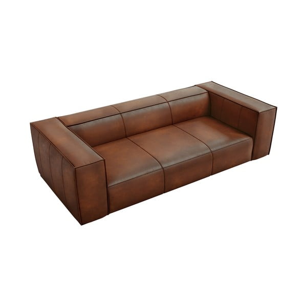Konjaka brūns ādas dīvāns 227 cm Madame – Windsor & Co Sofas-image-3