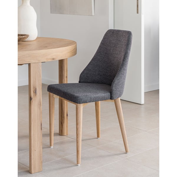 Tumši pelēks ēdamistabas krēsls Rosie – Kave Home-image-1