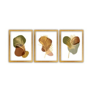 3 gleznu komplekts Vavien Artwork Palm, 35 x 45 cm