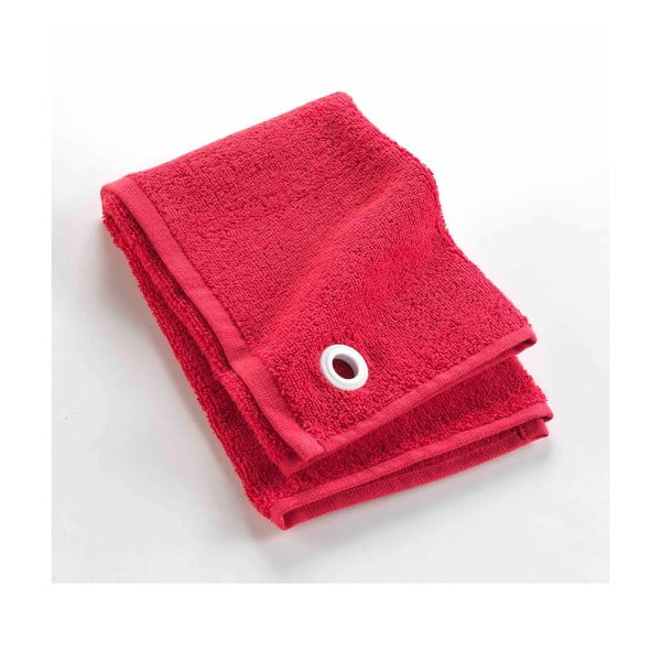 Sarkans frotē kokvilnas dvielis 50x50 cm Cuistot – douceur d'intérieur