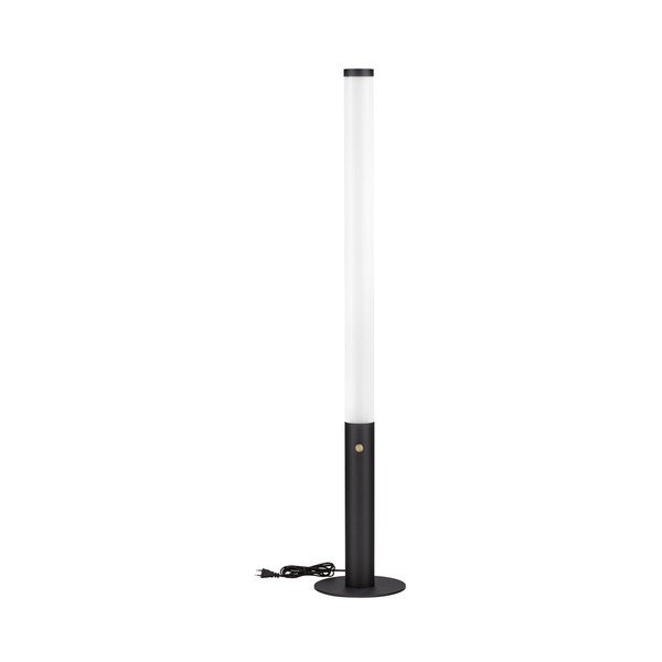 Matēti melna tērauda LED stāvlampa ar regulējamu spilgtumu ar akrila stikla abažūru (augstums 141 cm) Glaze – Nova Luce