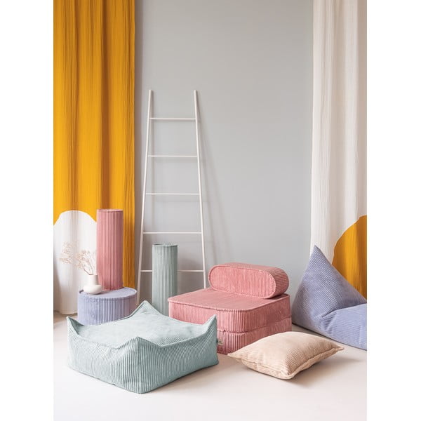 Piparmētru zaļš velveta bērnu sēžammaiss Square – Wigiwama-image-2