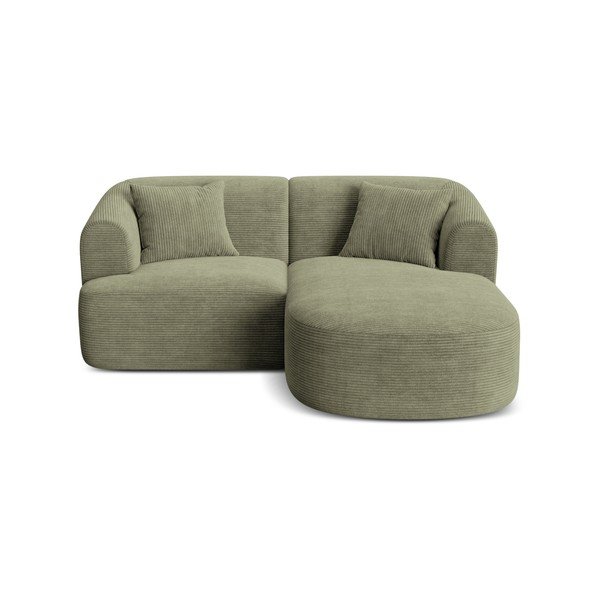 Zaļš velveta stūra dīvāns (ar labo stūri/ar zvilni) Campi – Cosmopolitan Design