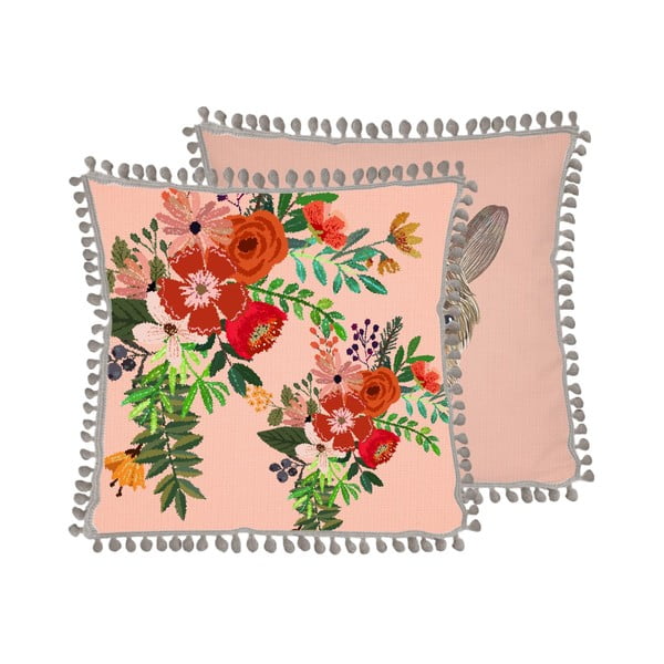 2 spilvenu komplekts ar linu Little Nice Things Llama, 45 x 45 cm-image-1