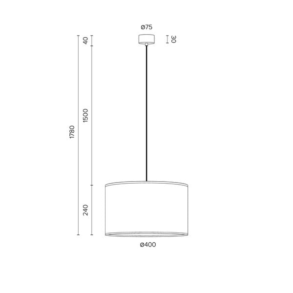 Melna griestu lampa Sotto Luce Mika, ⌀ 40 cm-image-4