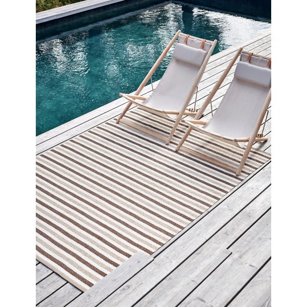 Bēšs iekštelpu un āra paklājs 70x120 cm Teo Brown – Pappelina-image-3