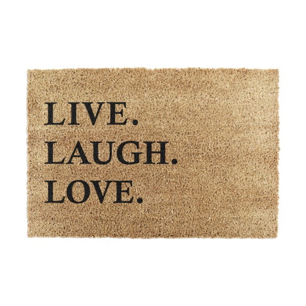 Kokosšķiedras kājslauķis 40x60 cm Live Laught Love – Artsy Doormats