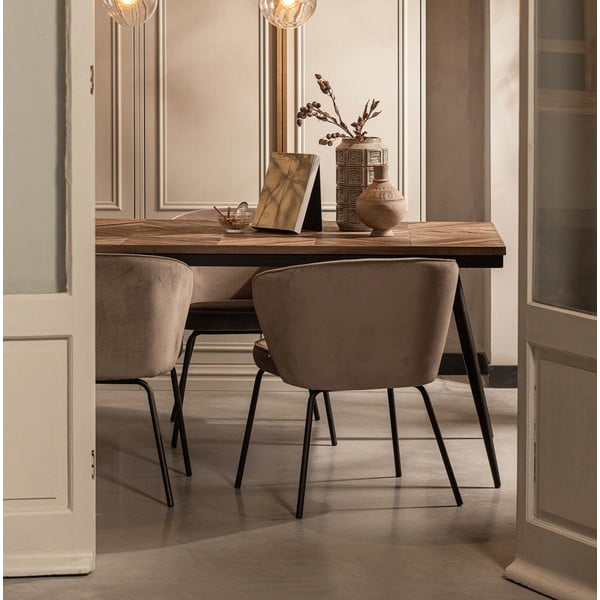 Bēši polsterēti ēdamistabas krēsli (2 gab.) Admit – WOOOD-image-1