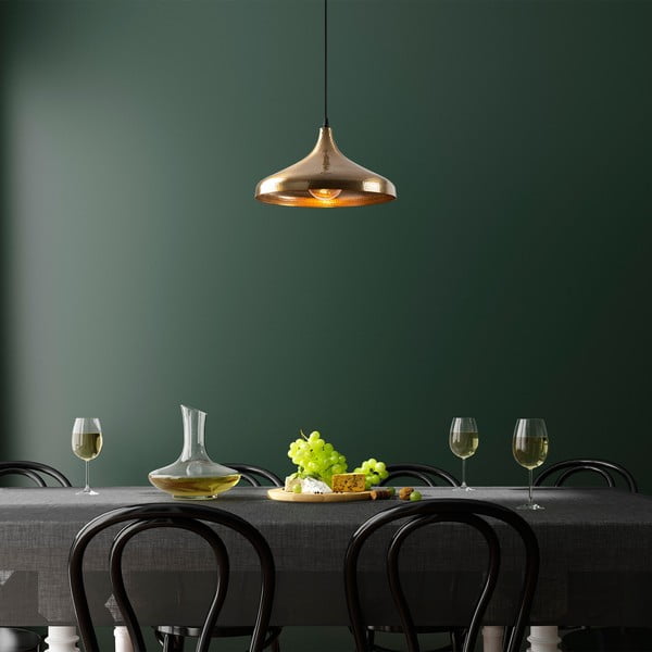 Bronzas krāsas piekaramā lampa ar metāla abažūru ø 36 cm Tattoo – Opviq lights-image-1