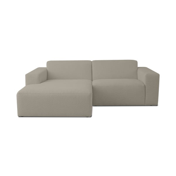Gaiši brūns stūra dīvāns no buklē auduma (ar kreiso stūri) Roxy – Scandic