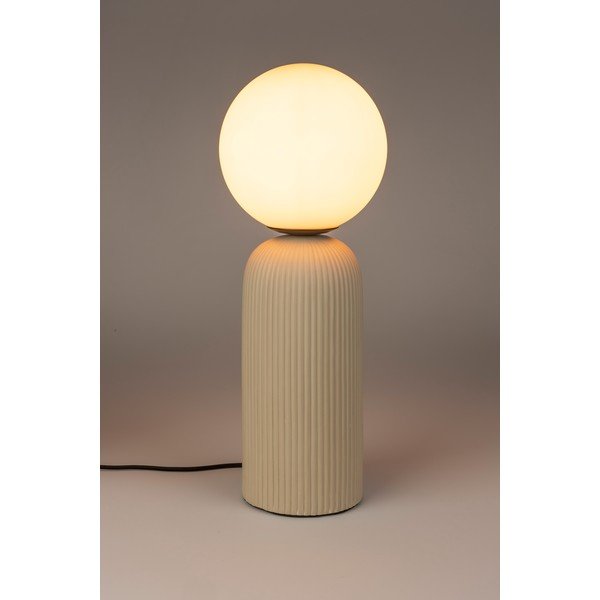 Bēša keramikas galda lampa ar stikla abažūru (augstums 53 cm) Dash – Zuiver-image-3