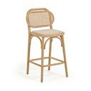 Dabīga toņa ozola masīvkoka bāra krēsls (sēdekļa augstums 65 cm) Doriane – Kave Home