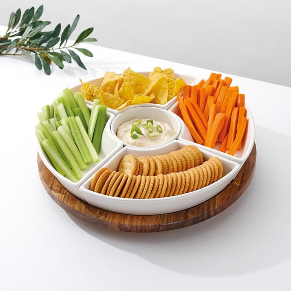 Balts keramikas servīzes šķīvis 35x35 cm Essentials – Ladelle-image-1