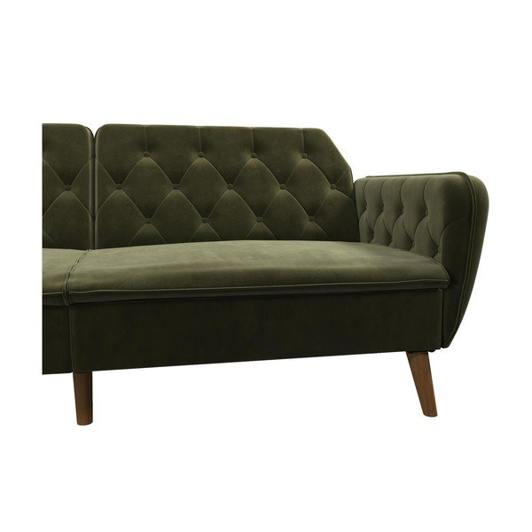 Zaļš dīvāns ar guļamvietu 211 cm Tallulah – Novogratz-image-4