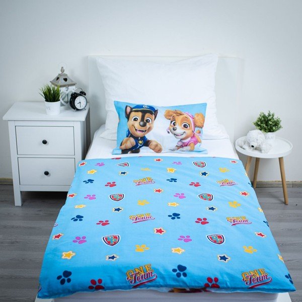 Kokvilnas bērnu gultas veļa bērnu gultiņai 100x135 cm Paw Patrol – Jerry Fabrics-image-3