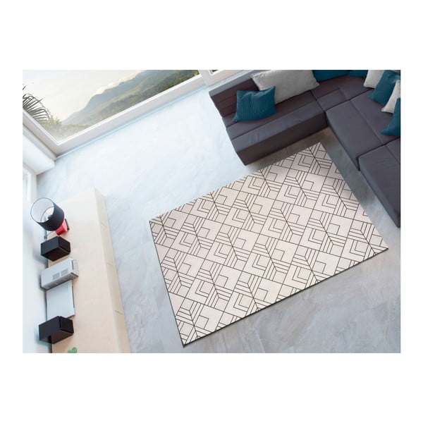 Balts un bēšs āra paklājs Universal Silvana Caretto, 80 x 150 cm-image-2