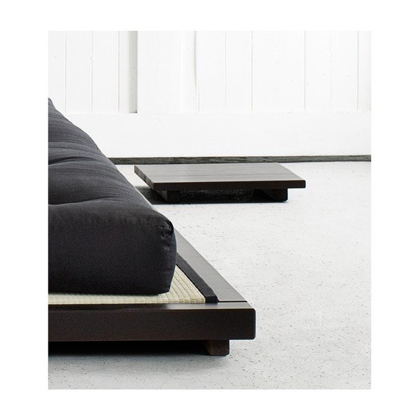 2 melnu priedes koka naktsgaldiņu komplekts Karup Design Dock Black-image-1