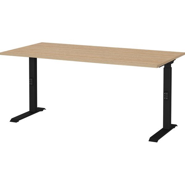Regulējams darba galds ar ozolkoka imitācijas galda virsmu 80x160 cm Lissabon – Germania