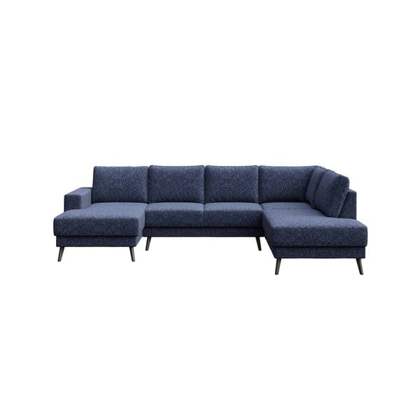 Tumši zils stūra dīvāns (labais stūris) Fynn – Ghado