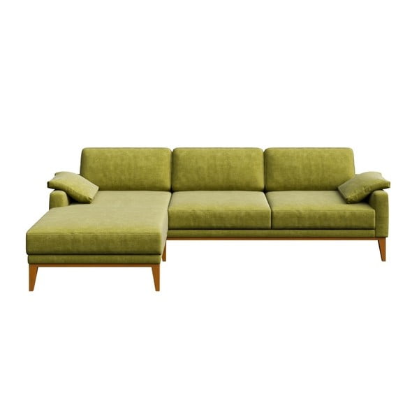 Zaļā stūra dīvāns MESONICA Musso, kreisais stūris