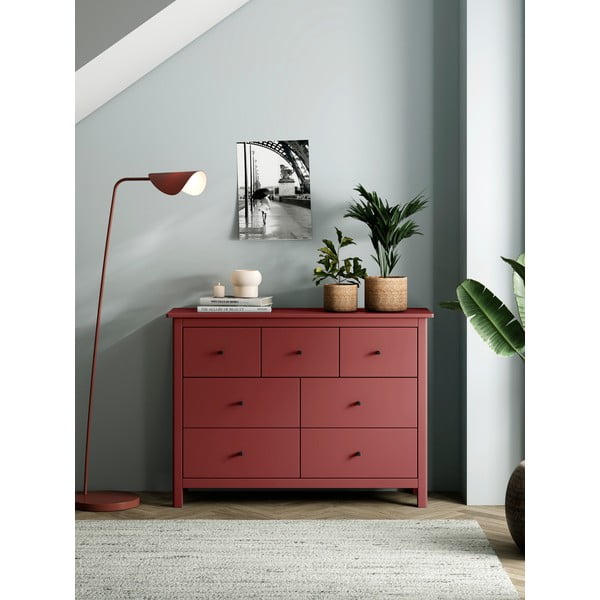 Sarkana zema kumode no priedes 110x80 cm Misti – Marckeric-image-1