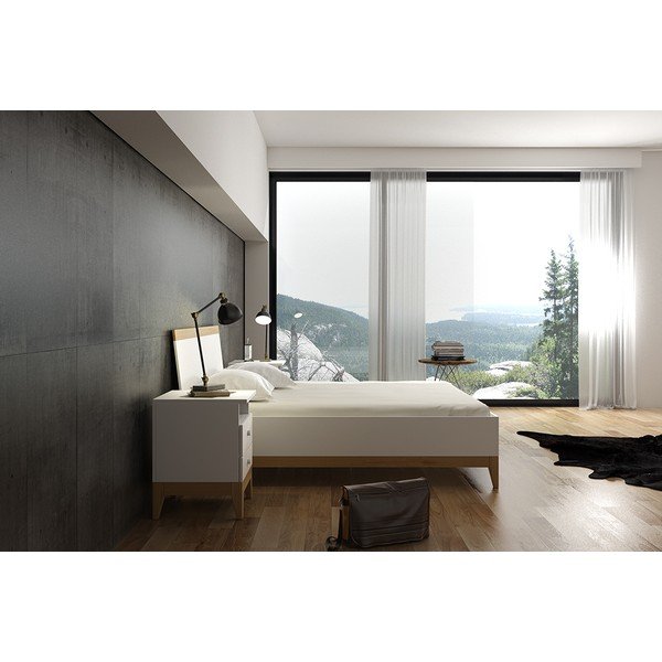 Divguļamā gulta ar augstumu 88 cm, izgatavota no priedes Skandica Livia, 160 x 200 cm-image-3