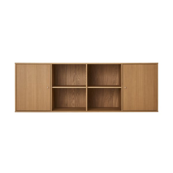 Dabīga toņa zema piekarināma kumode ar ozolkoka imitāciju 176x61 cm Mistral – Hammel Furniture