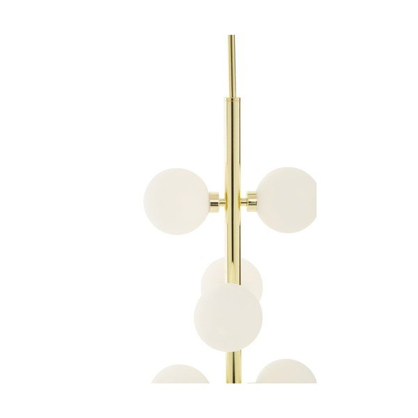 Balta/zelta krāsas metāla piekaramā lampa ar stikla abažūru ø 27 cm Trieste – Premier Housewares-image-4