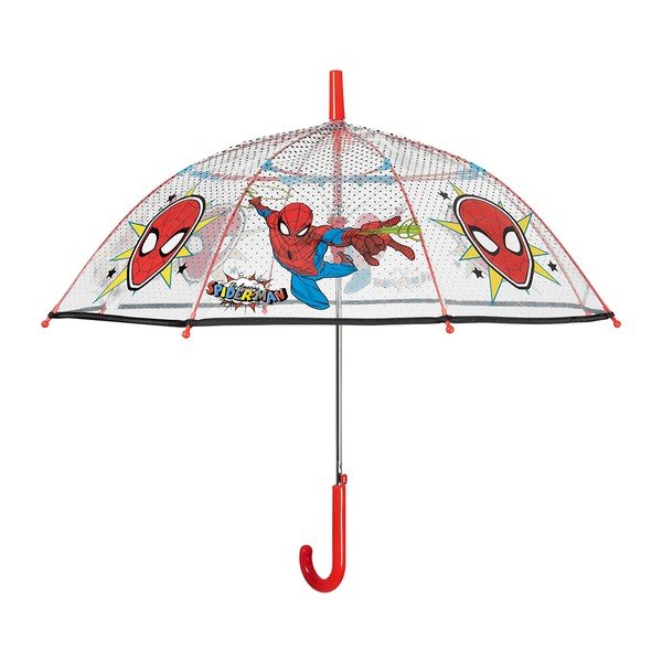 Caurspīdīgs vēja necaurlaidīgs bērnu lietussargs Ambiance Spiderman Marvel, ⌀ 74 cm