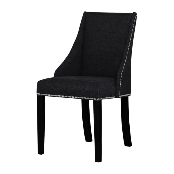 Melns krēsls ar melnām dižskābarža koka kājām Ted Lapidus Maison Patchouli
