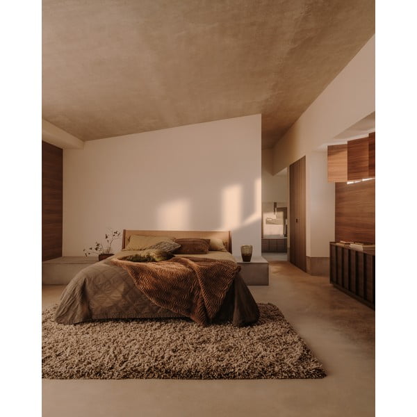 Zaļa/tumša dabīga toņa galda lampa ar stikla abažūru (augstums 30 cm) Silex – Kave Home-image-2