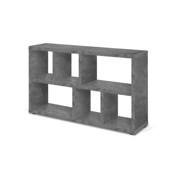 Pelēks grāmatplaukts ar betona imitāciju 150x83 cm Berlin – TemaHome-image-4