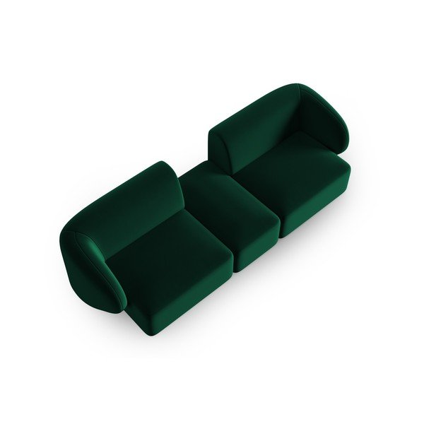 Zaļš samta dīvāns 246 cm Paolo – Milo Casa