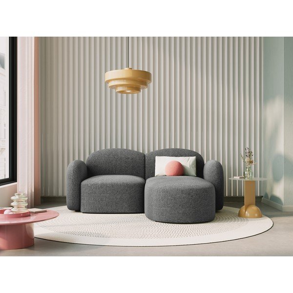 Tumši pelēks stūra dīvāns (ar labo stūri) Blair – Micadoni Home-image-1