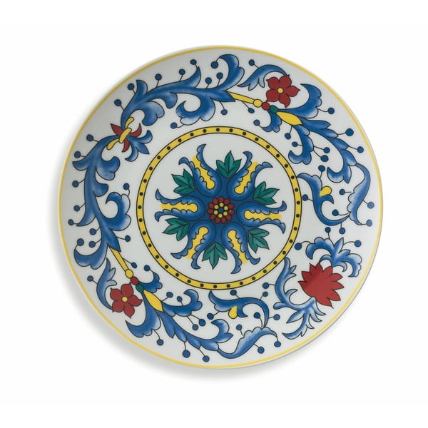 18 gabalu krāsainu šķīvju komplekts no porcelāna un keramikas VDE Tivoli 1996 Renaissance-image-4