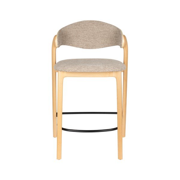 Pelēkbēšs polsterēts bāra krēsls Babington – Dutchbone-image-1
