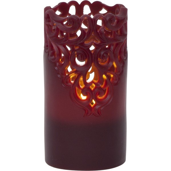 Sarkana LED svece Star Trading Clary, augstums 15 cm-image-2