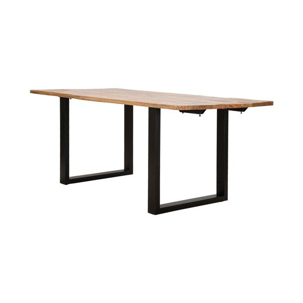 Izvelkams ēdamgalds ar papildu galda virsmu ar mango koka virsmu 90x180 cm Edge – Mauro Ferretti-image-3