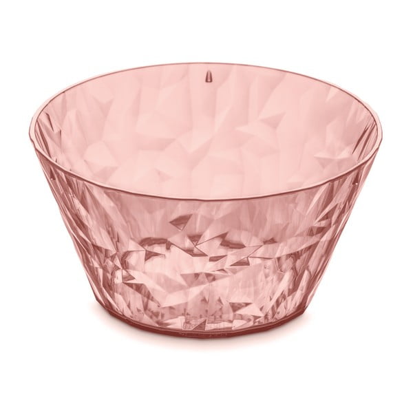 Laša rozā plastmasas salātu trauks Tantitoni Crystal, 700 ml