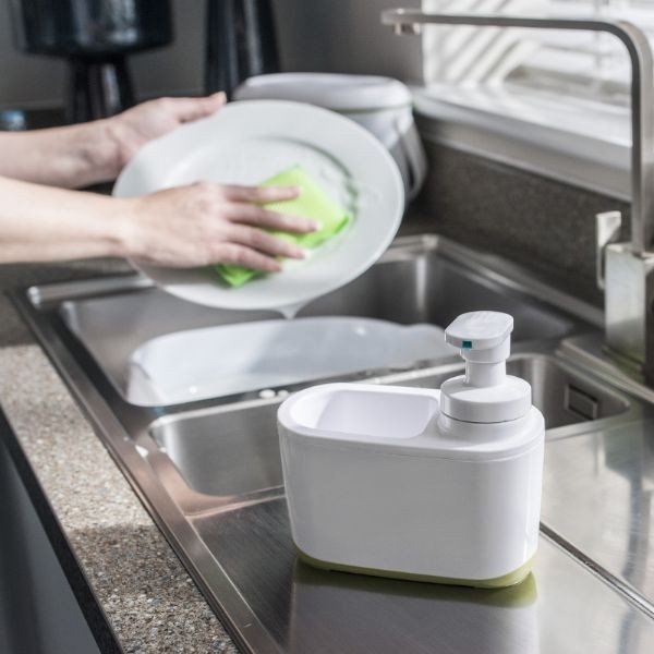 Balts un zaļš ziepju dozators Addis-image-3