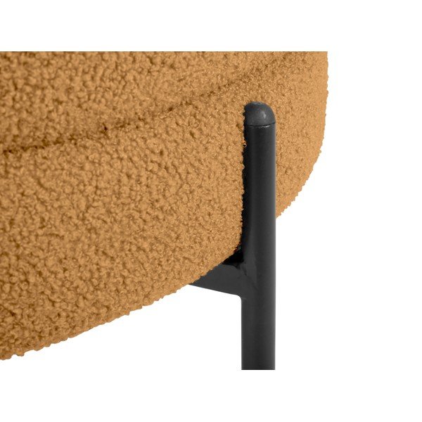 Gaiši brūns atpūtas krēsls no buklē auduma Noble – Leitmotiv-image-1