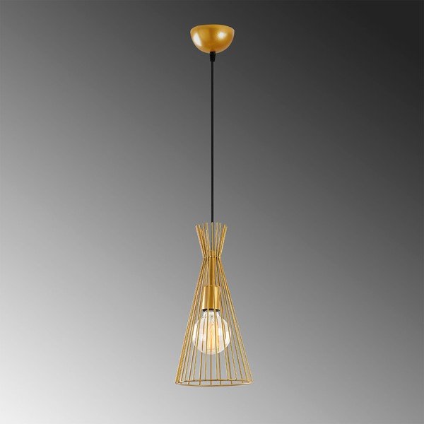 Zelta krāsas piekaramā lampa ar metāla abažūru ø 20 cm Mezopotamya – Opviq lights-image-4