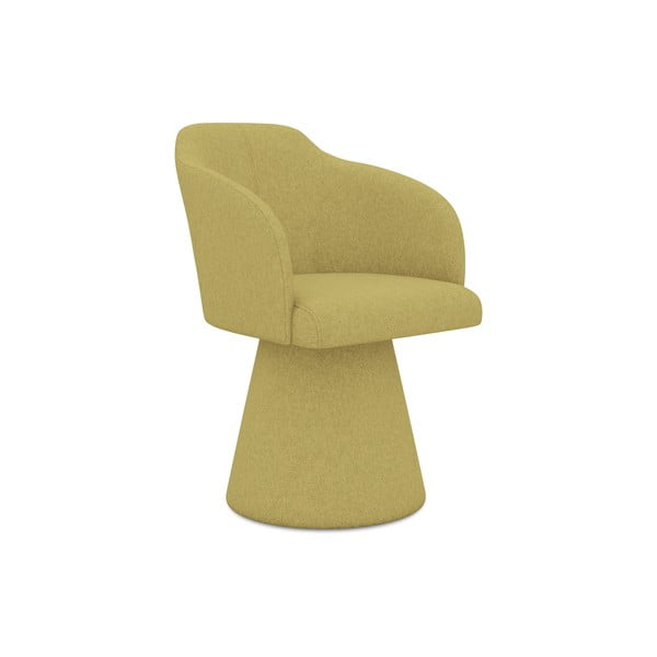 Dzeltens polsterēts ēdamistabas krēsls Kanoa – Makamii