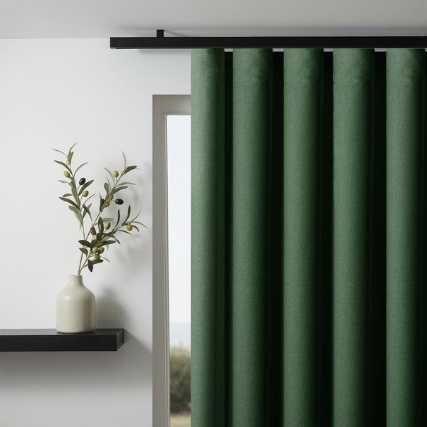 Tumši zaļš daļēji gaismu necaurlaidīgs aizkars Calisto – Filumi-image-2