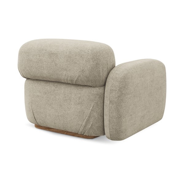 Bēša modulārā dīvāna daļa no buklē auduma (ar kreiso stūri) Ailani – Makamii-image-3