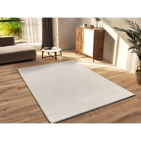 Gaiši pelēks/ziloņkaula krāsas paklājs 160x230 cm Baresa – Universal-image-1