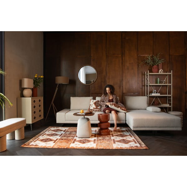 Gaiši brūna stāvlampa ar auduma abažūru (augstums 150 cm) Murphy – Dutchbone-image-2