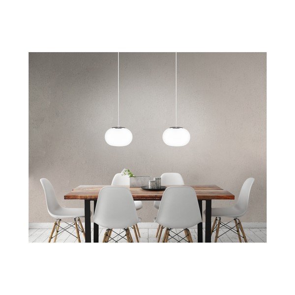 Dubultā opāla stikla piekaramā lampa ar sudraba ligzdu Sotto Luce DOSEI-image-3
